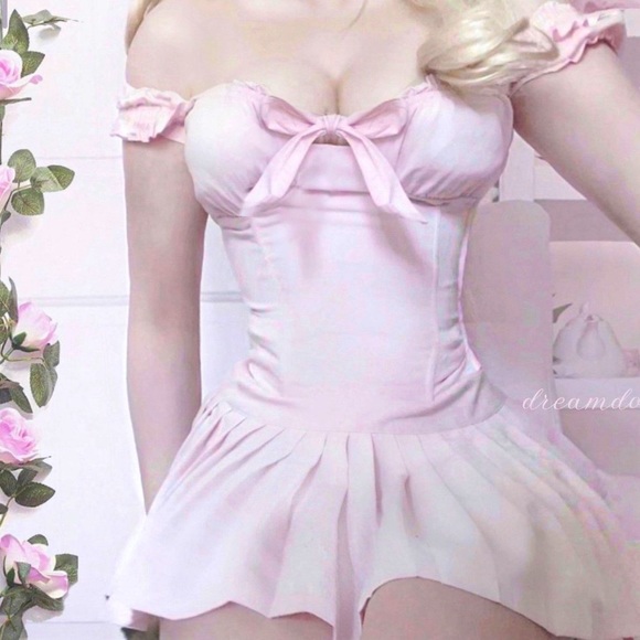 BLACK milkmaid bow top - Picture 2 of 2